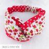 Traka zapetljanka, elastična traka za kosu s crvenim točkama i jagodama