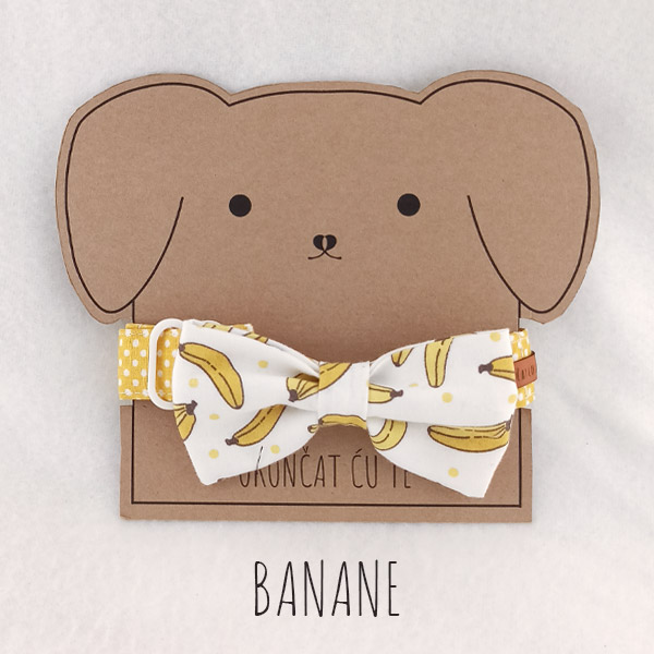 Mašna ogrlica za psa Banane