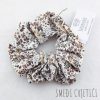 Scrunchie gumica za kosu, jesenska kolekcija, smeđi cvjetići