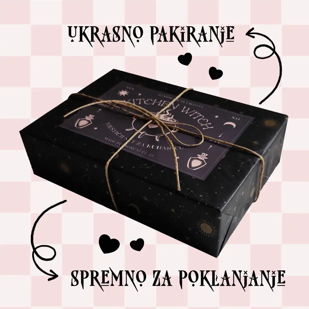 kitchen witch vjesticji set za kuharicu uzorak spooky girl pakiranje